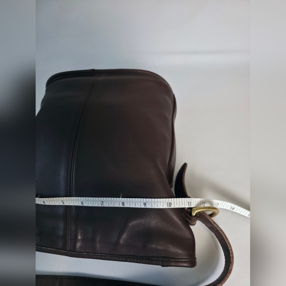 Vintage Coach 4153 Bleeker Bag Mahogany Brown Bucket Purse Brass Hardware - Picture 10 of 16